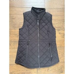 Nautica Quilted Black Vest Medium Outdoor Preppy